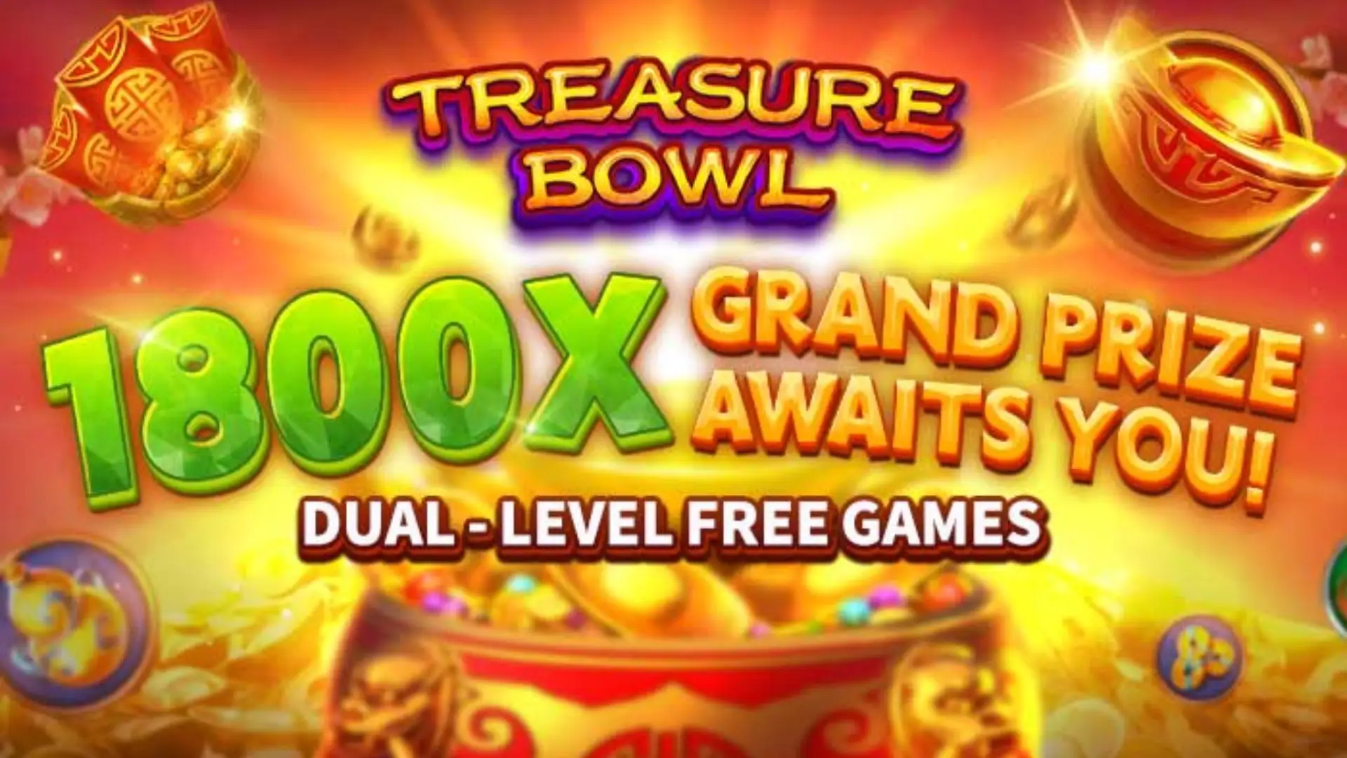 Multiplicadores Treasure Bowl vr6pg - 7777x Máximo com Tigela Dourada